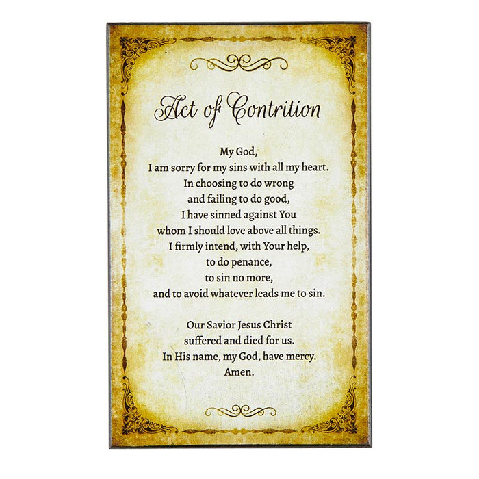 Act of Contrition Wood Plaque