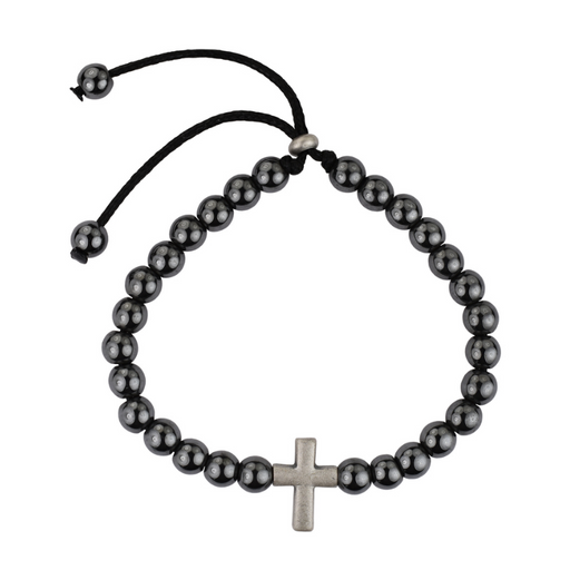 Adjustable Hematite Cross Bracelet Bracelet Faith Bracelets Gifts for All occasion