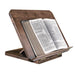 Adjustable Wood Bible Stand w/ Engraved Bible Verse in Maple Stain