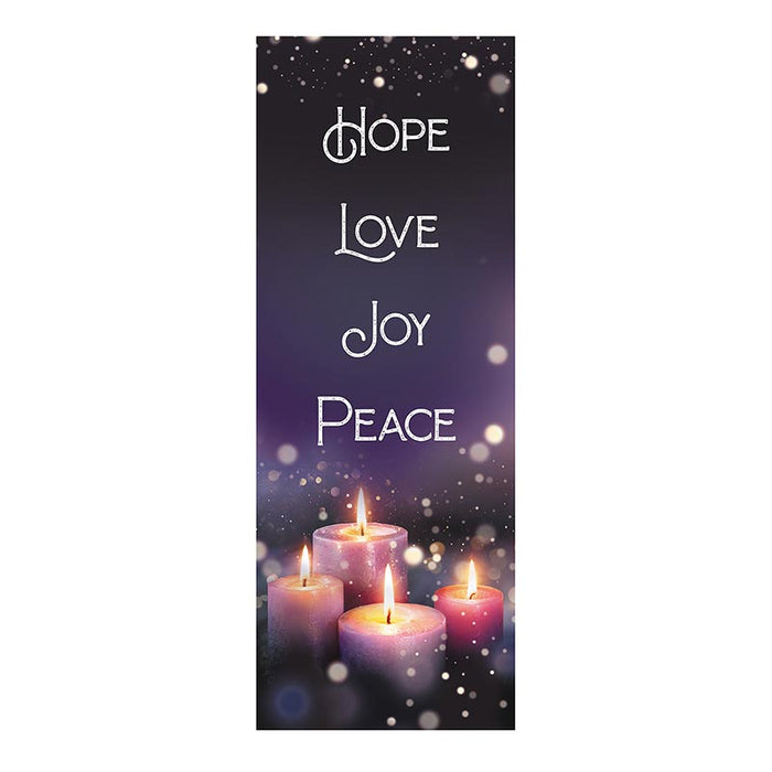 63" H Advent Candles X-Stand Banner