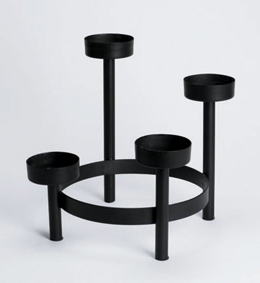 Advent Tier Candleholder with Cups - Black