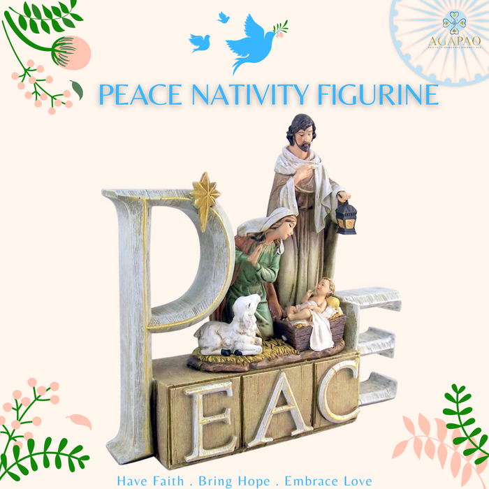 8.25" H Peace Nativity Figurine