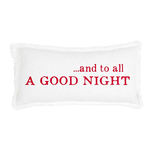 And to All a Good Night Face to Face Holiday Lumbar Pillow