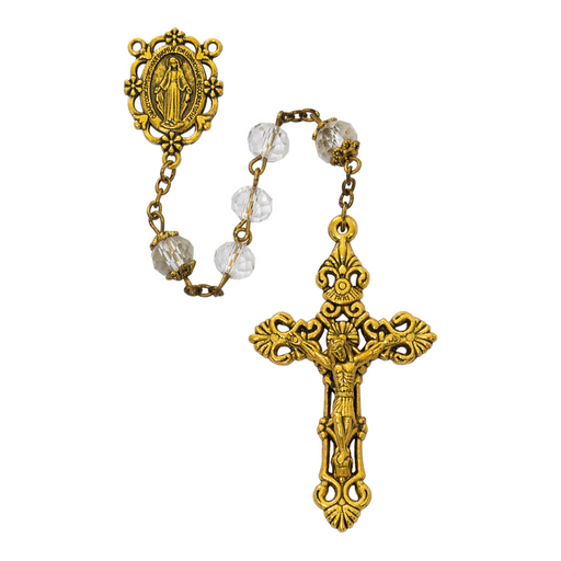 Antique Gold Miraculous Medal Rosary Rosary Catholic Gifts Catholic Presents Rosary Gifts