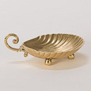 Antique Style Solid Brass Baptismal Shell Antique Style Solid Brass Baptismal Shell / Baptismal Dish