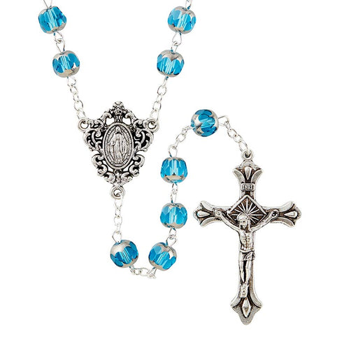 Aqua Miraculous Rosary - Renaissance Collection