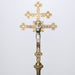 Archbishop Processional Crucifix Arch Bishop Processional Cross- Metropolitan Cross (Arch-Episcopal Cross) set atop a 50" brass pole.