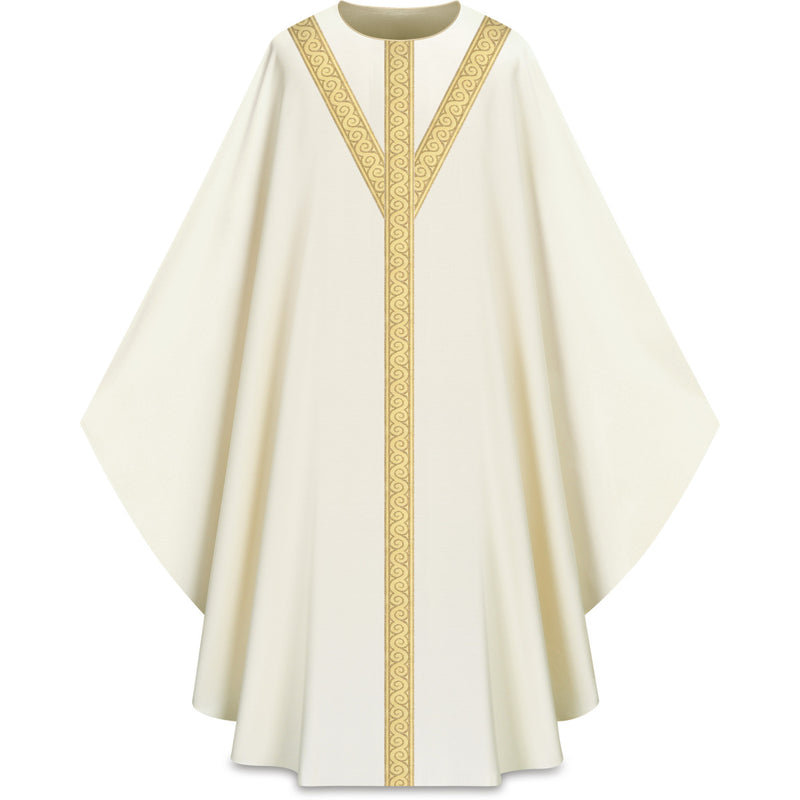 Assisi Chasuble with Orphrey in Elias Fabric