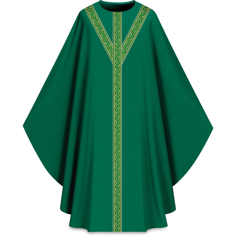 Assisi Chasuble with Orphrey in Elias Fabric