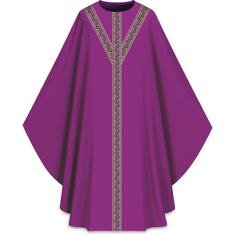 Assisi Chasuble with Orphrey in Elias Fabric