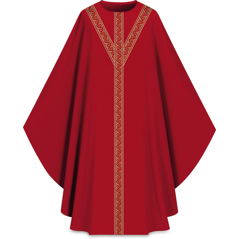 Assisi Chasuble with Orphrey in Elias Fabric