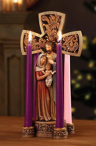 14"H Advent Wreath - Holy Family Wreath
