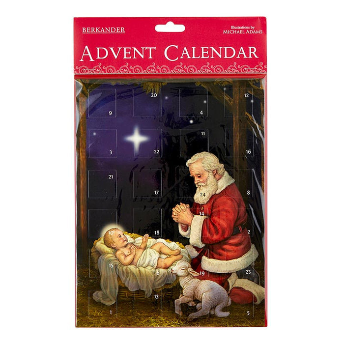 Calendario de Adviento de Papá Noel Adorador de 11" H - 1 pieza por paquete