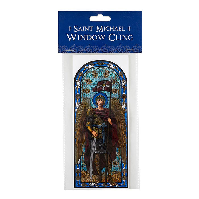 8" H Saint Michael Window Cling Saint Michael Window Cling Military Protection St. Michael Armed Forces Protection Armed Forces Guidance