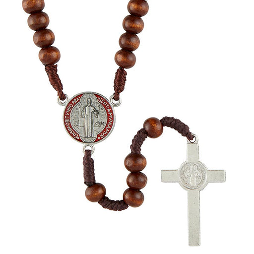 St. Benedict Enamel Rosary with Two-Tone Medal - 12 Pieces Per Package