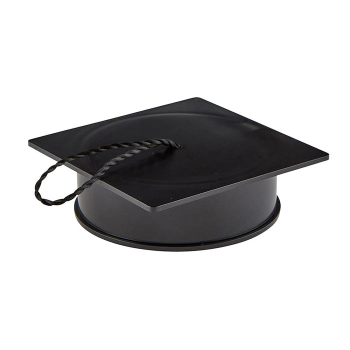 Graduation Cap Plastic Box - Black - 12 Pieces Per Package
