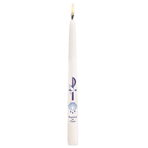 Baptism Candle Taper - Shell and Water baptismal candle catholic baptismal candle baptismal candle catholic baptismal candle taper simple baptismal candle
