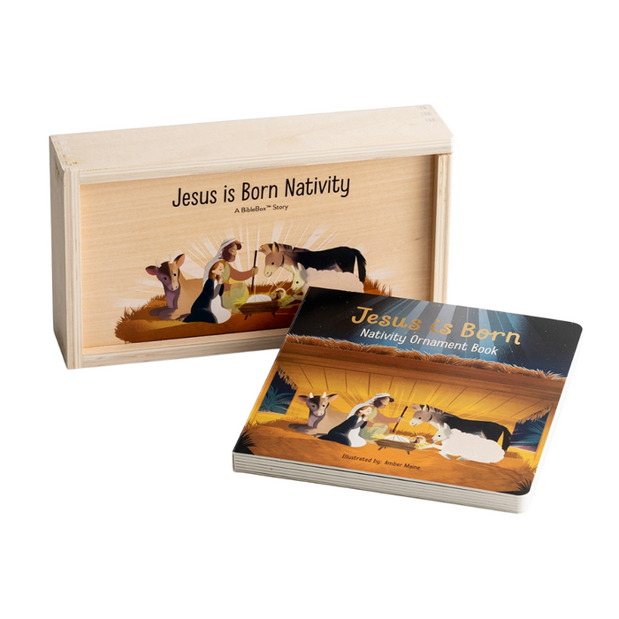 BibleBox Nativity and Advent Ornament Book Gift Set - Jesus Is Born