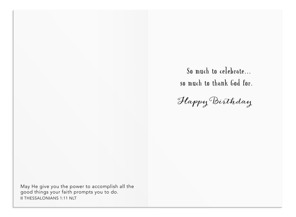 Birthday Card- Black & White Botanicals - 12 Boxed Cards