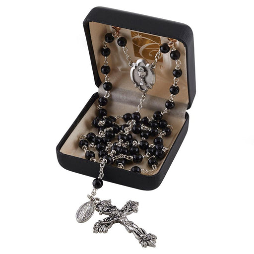 Black Heritage First Communion Rosary with Lock-Link