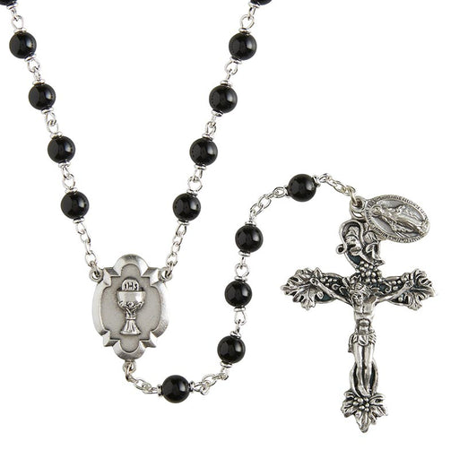 Black Heritage First Communion Rosary with Lock-Link