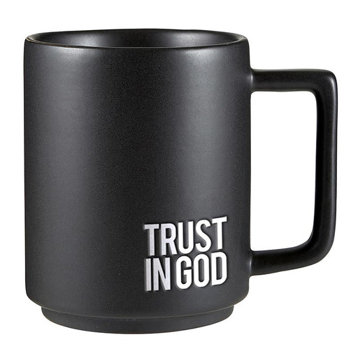 Black Matte Café Mug - Trust in God