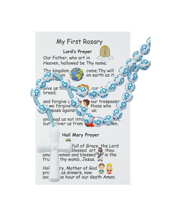 Blue Cross Beads Kiddie Rosary