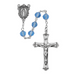 Blue Crystal Tin Cut Sterling Silver Miraculous Medal Rosary Rosary Catholic Gifts Catholic Presents Rosary Gifts