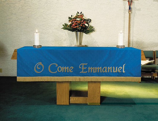 Blue Maltese Jacquard Altar Frontal