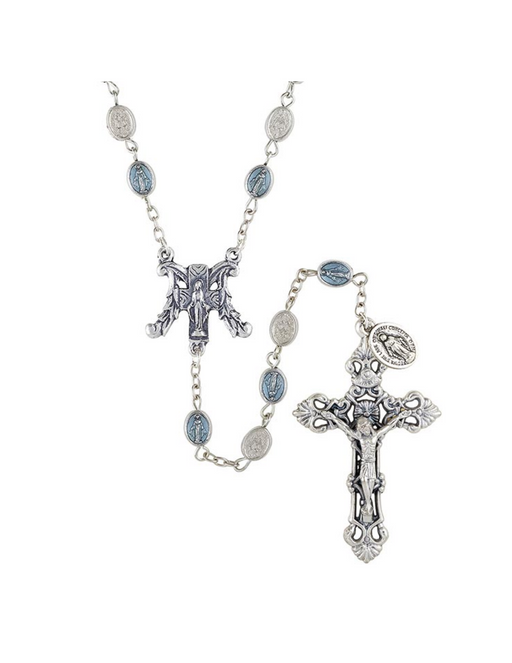 Blue Miraculous Medal Rosary Rosary Gifts for Catholic Gifts Catholic Presents Rosary Gifts