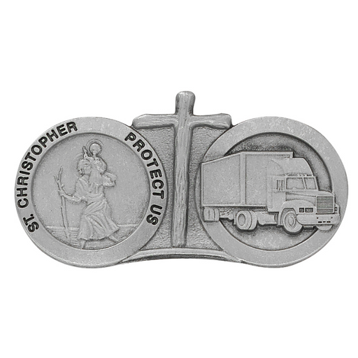 St. Christopher 18 Wheeler Visor Clip Catholic Gifts Catholic Presents Gifts for all occasion
