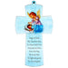 Boy Guardian Angel Cross With Angel Of God Prayer - 6 Pieces Per Package