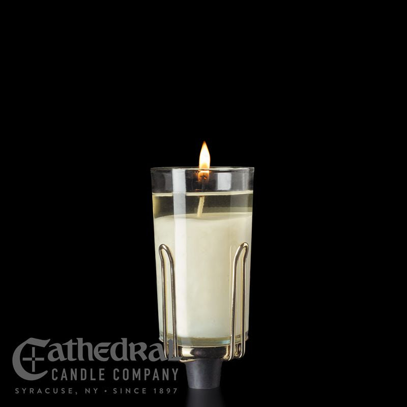 Brass Adapter for 24-40-72 Hour Votive Light Glass (Rubber Peg End)