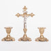 Solid Brass Crucifix and Candlesticks Altar Set Brass Crucifix and Candlestick Altar Set