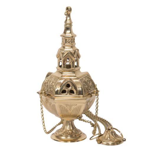 Brass Censer with Removable Charcoal Cup Censer/ Thurible with removable charcoal cup.