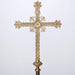 Brass Processional Crucifix Processional cross- no rays silver plated corpus