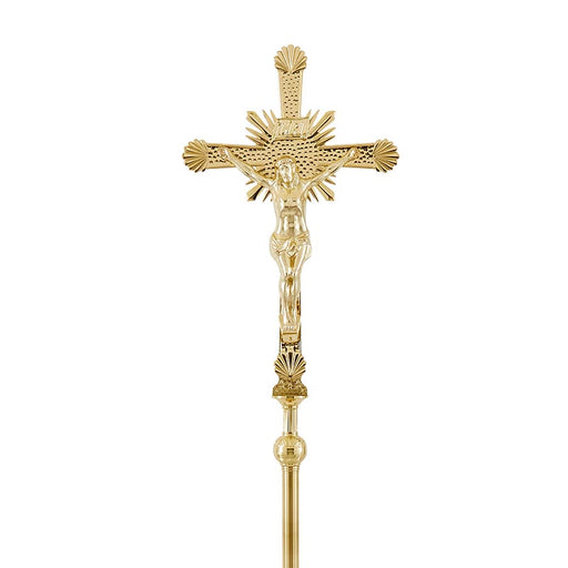 65" Brass Processional Crucifix