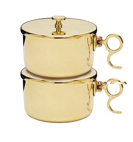 Brass Stacking Ciborium with Lid (150 Host)
