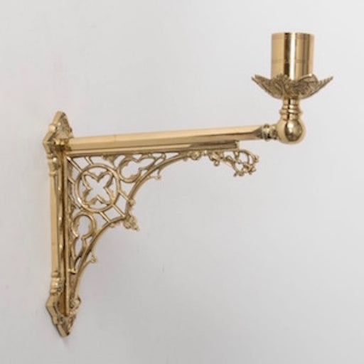 Brass Wall Mounted Consecration Candlestick Wall hung consecration candlestick.