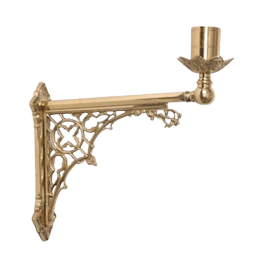 Brass Wall Mounted Consecration Candlestick Wall hung consecration candlestick.