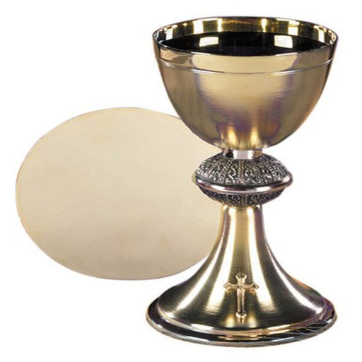 Budded Cross Chalice and Paten Set