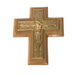 Byzantine Wall Crucifix on Hand Carved Wood Silver Plated or Brass Byzantine Crucifix on Wood Backing