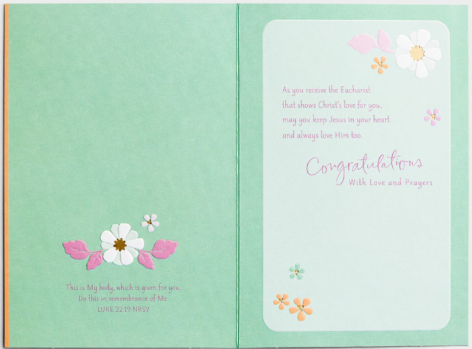 Communion Greeting Card - Niece - Special Day - 1 Premium Card