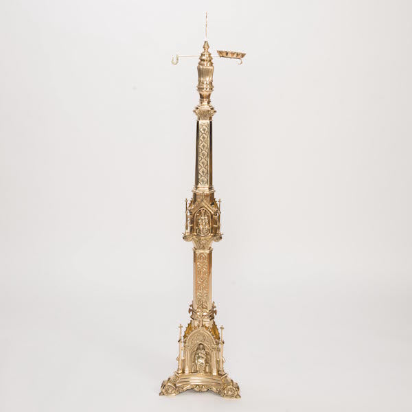 Cathedral Style Censer Stand in Solid Cast Brass