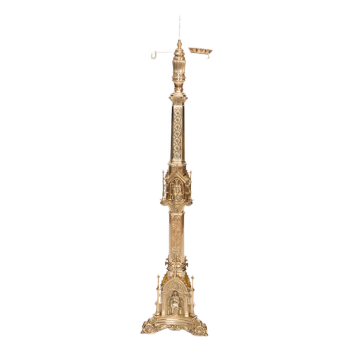 Cathedral Style Censer Stand in Solid Cast Brass