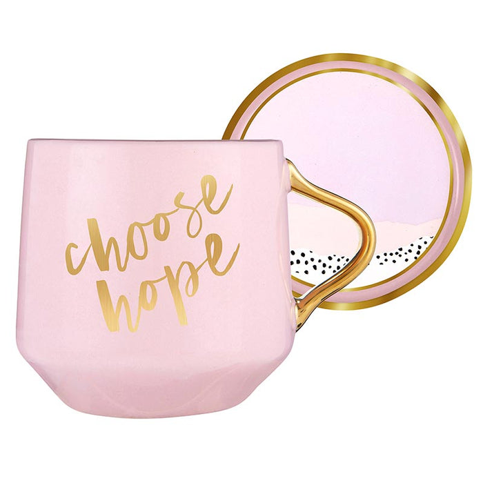 Ceramic Mug with Coaster - Choose Hope