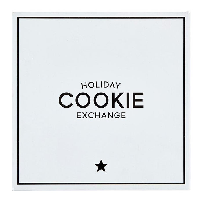 Ceramic Plate with Holiday Cookie Exchange design
