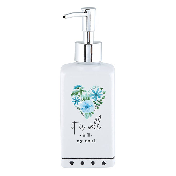 Ceramic Soap Dispenser - It Is Well With Soul