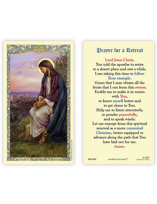 Christ Overlooking Jerusalem Holy Card Prayer Cards Catholic Gifts Catholic Presents Prayer Cards for Protection Holy Cards