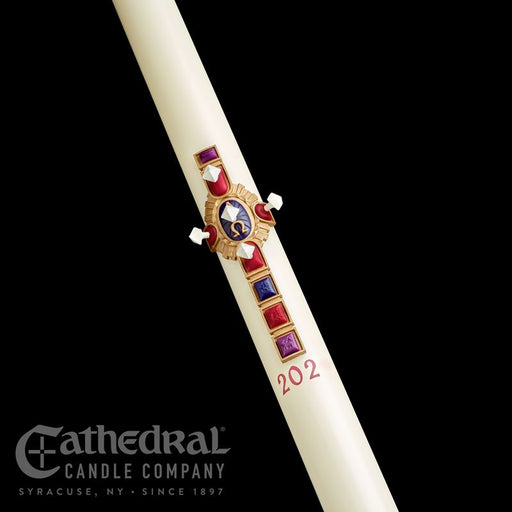 Christ Victorious® Paschal Candle - Cathedral Candle - Beeswax - 18 Sizes